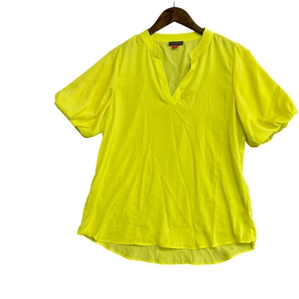 Vince Camuto Women's S Yellow Balloon Sleeve Top - Picture 2 of 8